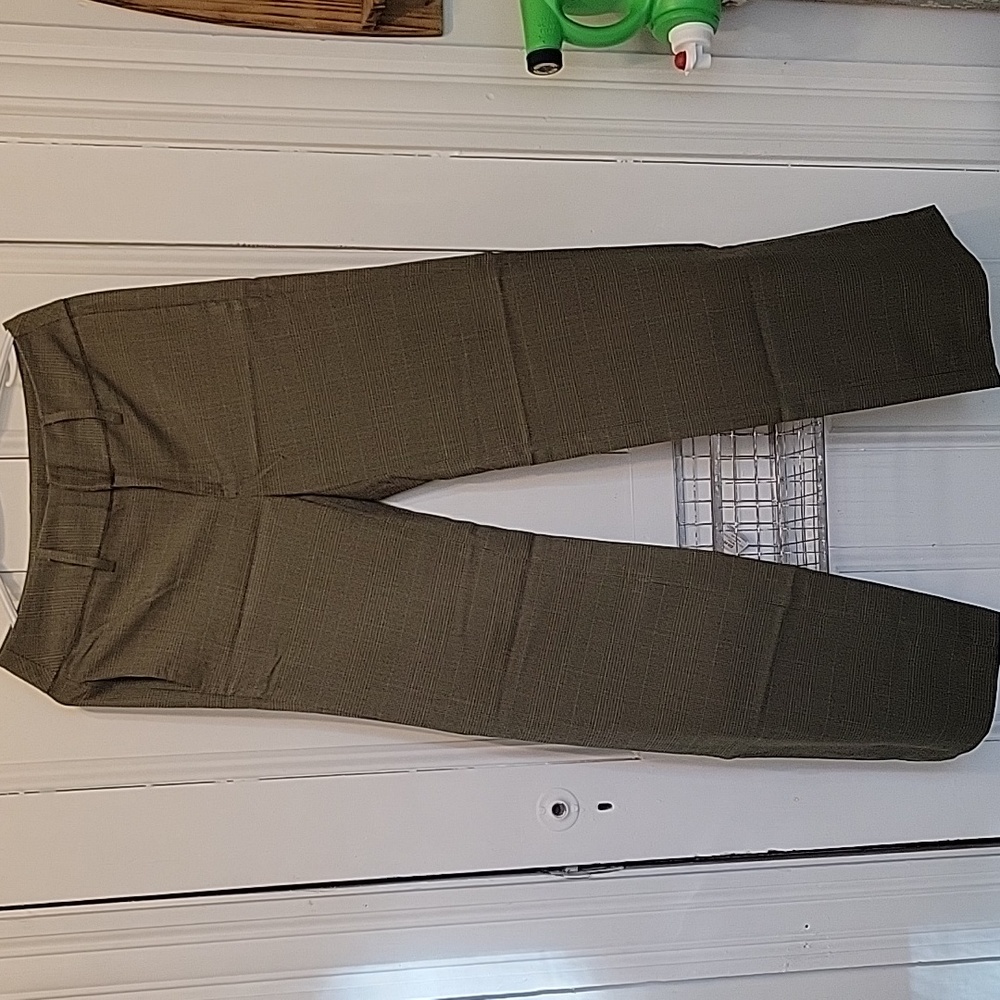 NWOT Bob Mackie wide leg plaid trousers size 4